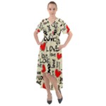 Love Abstract Background Love Textures Front Wrap High Low Dress