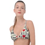 Love Abstract Background Love Textures Knot Up Bikini Top