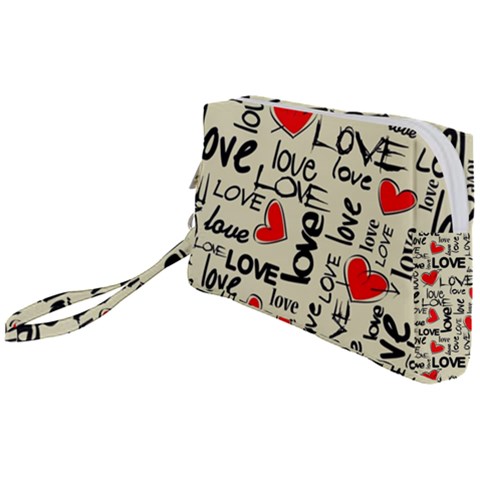 Love Abstract Background Love Textures Wristlet Pouch Bag (Small) from ArtsNow.com