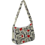 Love Abstract Background Love Textures Zip Up Shoulder Bag