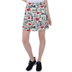 Love Abstract Background Love Textures Tennis Skirt