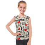 Love Abstract Background Love Textures Kids  Mesh Tank Top