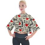 Love Abstract Background Love Textures Mock Neck T-Shirt