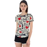 Love Abstract Background Love Textures Back Cut Out Sport T-Shirt