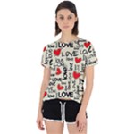 Love Abstract Background Love Textures Open Back Sport T-Shirt