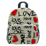 Love Abstract Background Love Textures Kids  Age 5-10 Lightweight School Backpack with Side Pockets