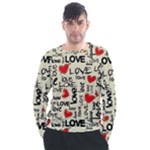 Love Abstract Background Love Textures Men s Long Sleeve Raglan T-Shirt