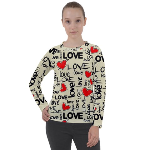 Love Abstract Background Love Textures Women s Long Sleeve Raglan T