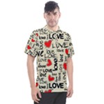 Love Abstract Background Love Textures Men s Polo T-Shirt