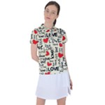 Love Abstract Background Love Textures Women s Polo T-Shirt