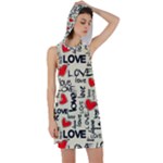 Love Abstract Background Love Textures Racer Back Hoodie Dress