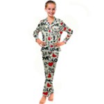 Love Abstract Background Love Textures Kids  Satin Long Sleeve Pajamas Set