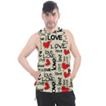 Love Abstract Background Love Textures Men s Sleeveless Hoodie