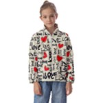 Love Abstract Background Love Textures Kids  Half Zip Hoodie