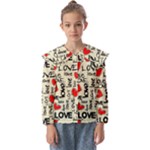 Love Abstract Background Love Textures Kids  Peter Pan Collar Blouse