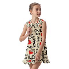 Kids  Pilgrim Collar Ruffle Hem Dress 