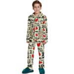 Love Abstract Background Love Textures Kids  Long Sleeve Velvet Pajamas Set