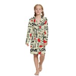 Love Abstract Background Love Textures Kids  Long Sleeve Velvet Lounge Robe