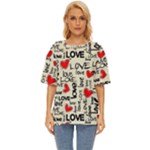 Love Abstract Background Love Textures Oversized Basic T-Shirt