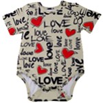 Love Abstract Background Love Textures Baby Short Sleeve Bodysuit