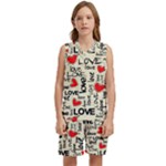 Love Abstract Background Love Textures Kids  Basketball Mesh Set