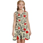 Love Abstract Background Love Textures Kids  Sleeveless Tiered Mini Dress