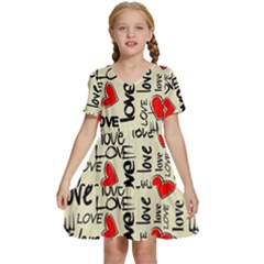 Kids  Short Sleeve Tiered Mini Dress 