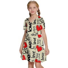 Kids  Short Sleeve Tiered Mini Dress 