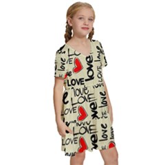 Kids  Short Sleeve Tiered Mini Dress 