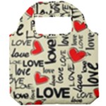 Love Abstract Background Love Textures Foldable Grocery Recycle Bag