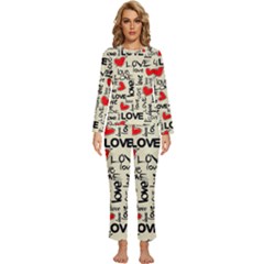 Womens  Long Sleeve Lightweight Pajamas Set 