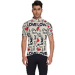 Love Abstract Background Love Textures Men s Short Sleeve Cycling Jersey