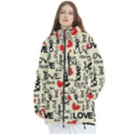 Love Abstract Background Love Textures Women s Multi Pockets Zip Ski and Snowboard Waterproof Breathable Jacket