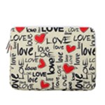 Love Abstract Background Love Textures 13  Vertical Laptop Sleeve Case With Pocket