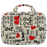 Love Abstract Background Love Textures Travel Toiletry Bag With Hanging Hook