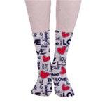 Love Abstract Background Love Textures Smooth Crew Length Tube Socks