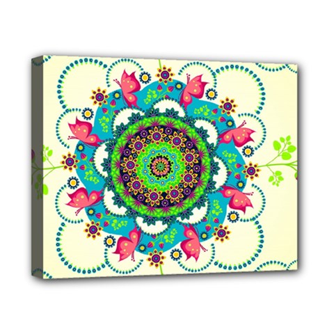 Mandala Flowers, Abstract, Butterflies, Floral, Pattern Canvas 10  x 8  (Stretched) from ArtsNow.com