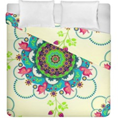 Mandala Flowers, Abstract, Butterflies, Floral, Pattern Duvet Cover Double Side (King Size) from ArtsNow.com