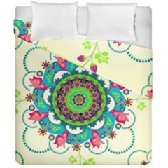 Mandala Flowers, Abstract, Butterflies, Floral, Pattern Duvet Cover Double Side (California King Size) from ArtsNow.com