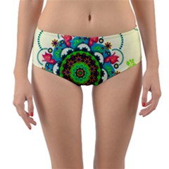 Reversible Mid-Waist Bikini Bottoms 