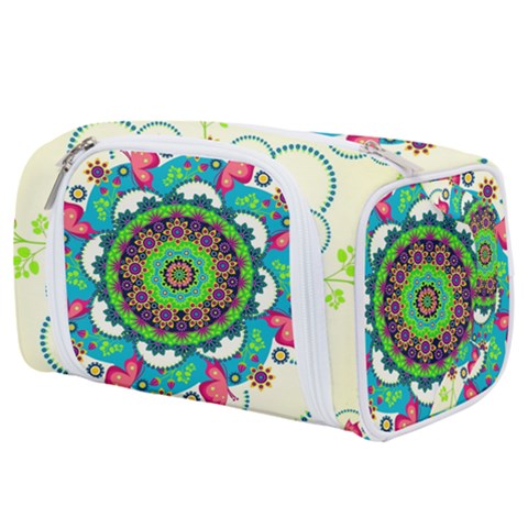 Mandala Flowers, Abstract, Butterflies, Floral, Pattern Toiletries Pouch from ArtsNow.com