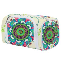 Mandala Flowers, Abstract, Butterflies, Floral, Pattern Toiletries Pouch from ArtsNow.com