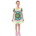 Kids  Short Sleeve Velvet Dress 