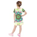 Kids  Short Sleeve Velvet Dress 