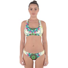 Mandala Flowers, Abstract, Butterflies, Floral, Pattern Cross Back Hipster Bikini Set from ArtsNow.com