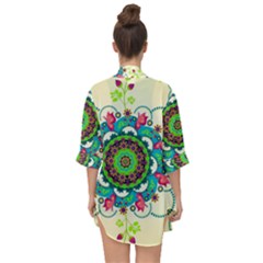 Open Front Chiffon Kimono 