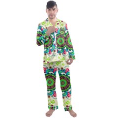 Men s Long Sleeve Satin Pajamas Set 