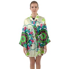 Long Sleeve Satin Kimono 