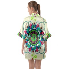 Half Sleeve Satin Kimono  