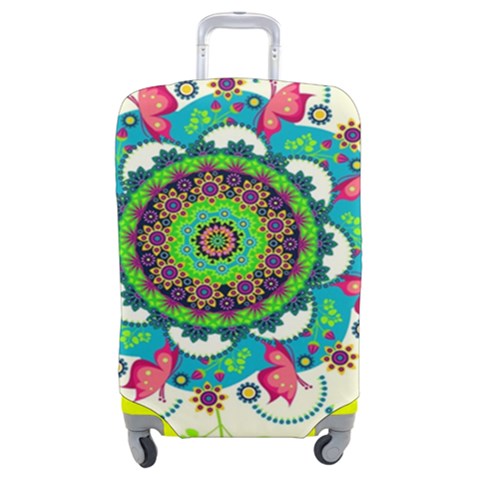 Mandala Flowers, Abstract, Butterflies, Floral, Pattern Luggage Cover (Medium) from ArtsNow.com